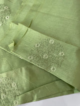 Butter silk saree with embroidery MTS569
