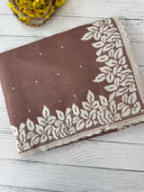 Kosa Tussar silk saree with embriodery - MS8178