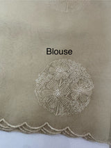 Organza saree with embroidery - MSH375 Beige