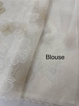 Viscose organza saree with thread work - MSH925