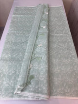 Kota cotton silk embriodery saree MS1455 - Pastel MintGreen