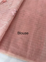 Netkota embriodery saree MS1495 PeachyPink