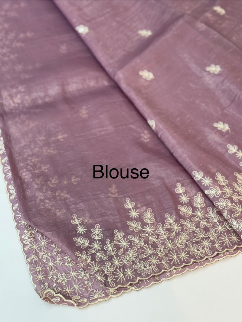 Crush Organza embroidery saree MS9740
