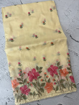 Silky kota saree with embriodery MS16263 PastelYellow