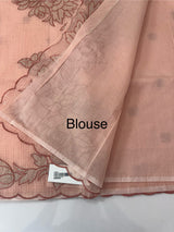 NetKota Applique work saree  MS6798- Peach