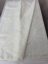Soft Organza saree with embroidery- MCW680 White