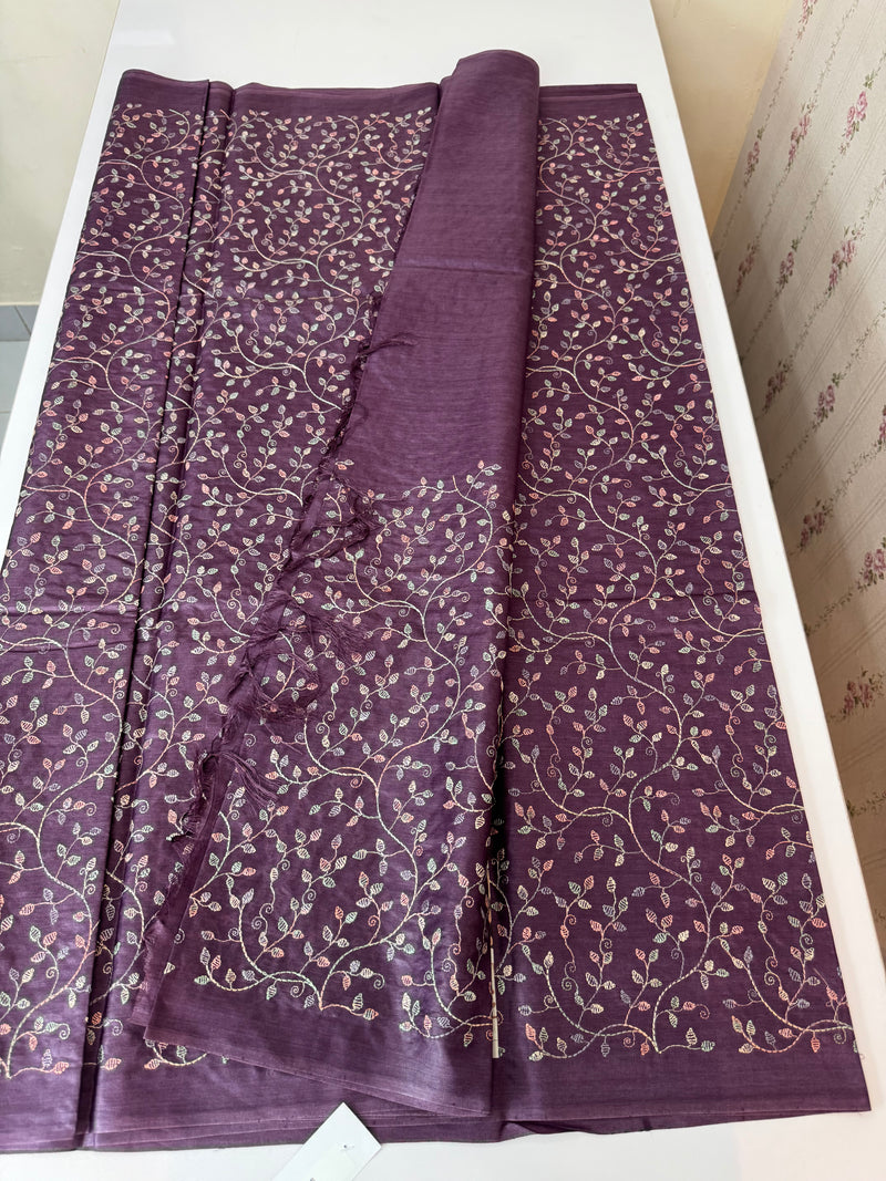 Pure desi tussar silk saree with embroidery- MTSS659 (3)