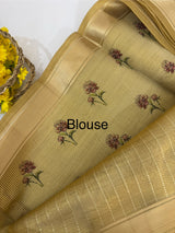 Tissue silk saree with digital prints and sequence work MS8188