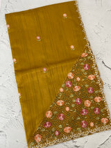 Cutwork Semi tussar saree MTSS680