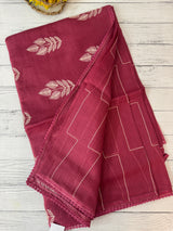 Soft kota silk saree with embriodery MS14809- Pink