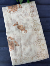 Cutwork Soft kota silk saree with digital prints MSH121