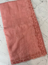 Soft Silky kota saree with cutwork borders  MSH132 (1) Peach
