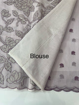 NetKota Applique work saree  MS6798- DuskyMauve