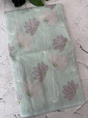 Netkota embriodery saree MS1496 PastelAquaBlue