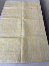 Premium Kota saree with chikankari inspired embroidery MS10303 PastelYellow