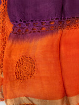 Chiffon georgette saree with crochet work - MS7633