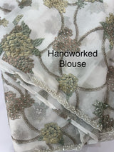 Handworked chiffon Organza saree MCS4534