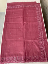 Semi tussar saree with cutwork MSHK566
