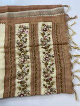 Tissue linen saree with kanta embriodery saree MS88650