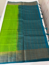 Jute silk sarees with contrast pallu & blouse MJL396