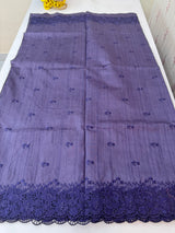 Blended tussar saree with cutwork - MSHK130
