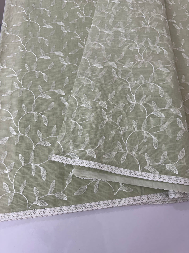 Kota embriodery saree MS1455 Pastel Green