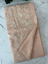 Mul chanderi applique work saree  MSH146 - PastelPeach