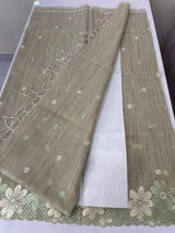 Soft Tissue kota embroidery saree MSK4660 - DuskyGreen