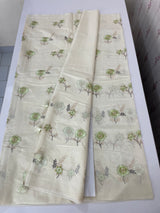 Mul chanderi embriodery saree MSH289