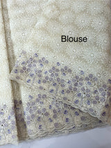 Cutwork Phulkari NetKota embroidery saree - MSH987