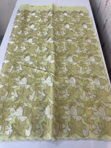 Jute Linen saree with thread work MSH206 - PistaGreen