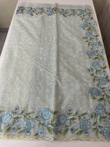 Phulkari NetKota embroidery saree - MSH126 PowderBlue