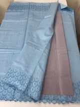 Crushed Matka Blended Tussar silk saree with cutwork borders MS4890 PowderBlue