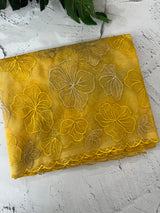 Soft Organza saree with thread work - MSH910 Yellow