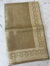 Tissue silk saree with Chikankari embroidery MTTS97(5)