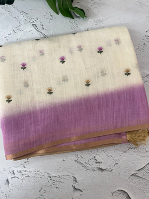 Ombre semi Linen Saree - MSL1514