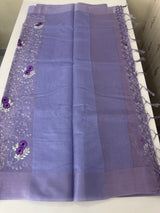 Tissue silk saree with embroidery MSH240