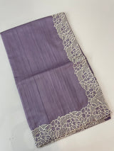 Cutwork Semi tussar saree MTSS879 Lavender