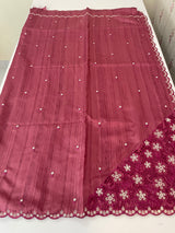 Cutwork Semi tussar saree MTSS680