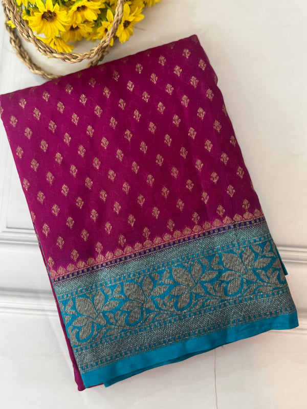 Banarasi viscose Georgette saree MKGS611
