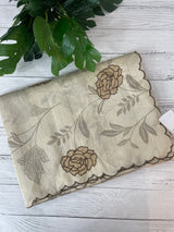 Semi tussar appliqué work saree MTS6589