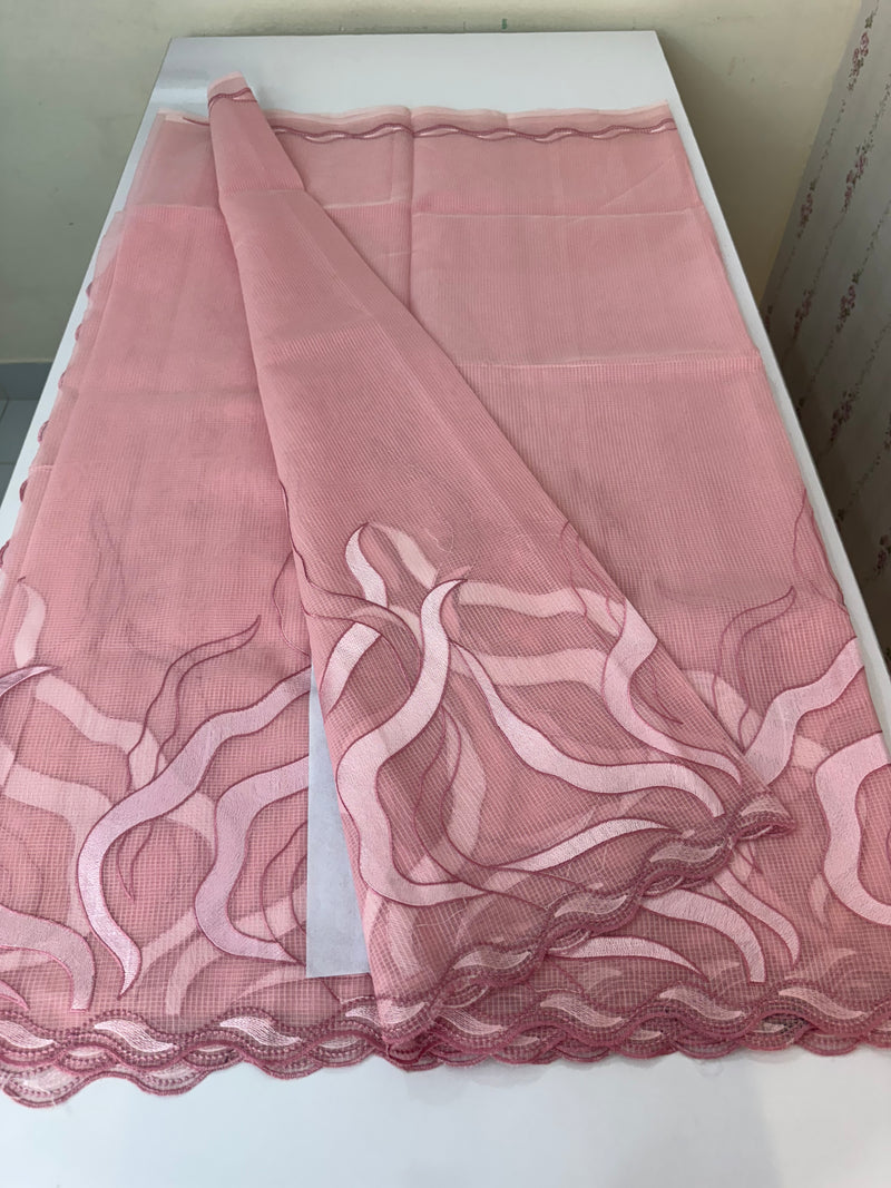 Kota silk embroidery saree  MSH125- Pink