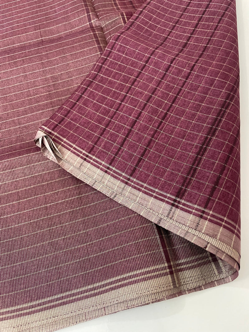 Semi silk saree in check pattern MSR699