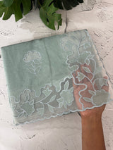 Mul chanderi saree with applique borders MSH111