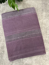 Supernet saree with crochet work and lace border MCJ5433 Mauve