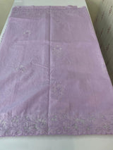 Mul chanderi saree with applique borders MSH112 Lavender