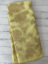 Premium Organza saree with tissue appliqué work - MMG311- Yellow