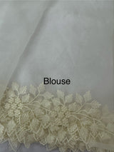 Soft Organza saree with embroidery borders - MSH5777 Offwhite