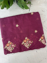 Silky kota saree with embriodery MS9087