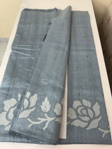 Blended Tussar silk saree with applique work- MSH200
